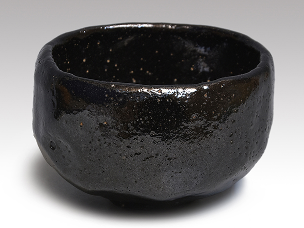 黒茶碗 西本願寺 大谷尊由自作 銘「山男」 共箱 二重箱 | 古美術ささき
