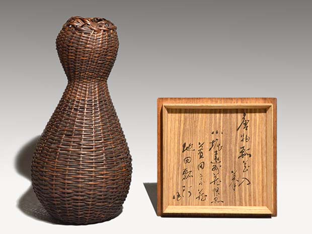 遠州蔵帖写 益田家蔵 唐物瓢籠花入 初代 池田瓢阿（作）共箱 | 古美術