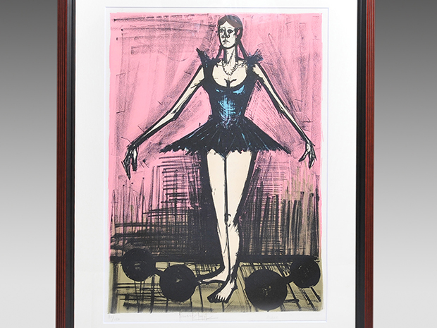 ベルナール・ビュッフェ リトグラフ 「マダム・マドモアゼル」 直筆