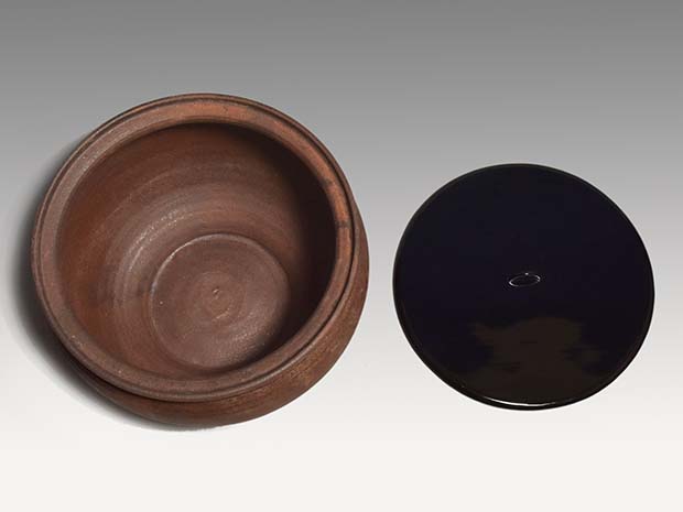 南蛮写水指 三代 三浦竹泉(作) 誂え蓋付 共箱 | 古美術ささき