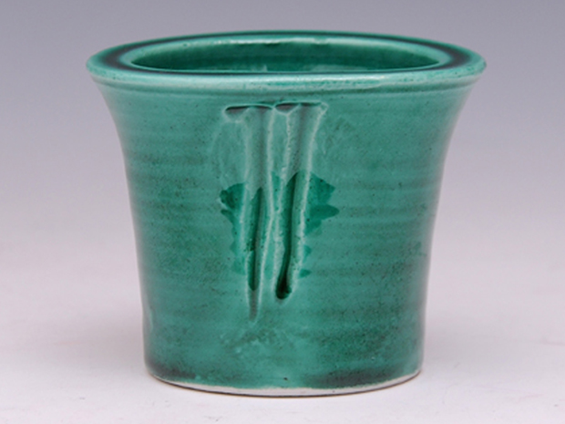 交趾写竹 蓋置 膳所焼（淡海ぜぜ） 陽炎園 共箱 | 古美術ささき