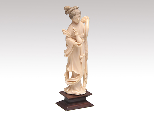 象牙 中国婦人像 高さ12.7cm | 古美術ささき