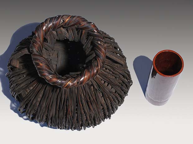 時代 耳付花籠・竹籃 | 古美術ささき