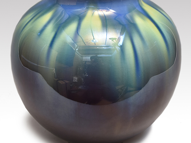 碧明釉 花瓶 三代 徳田八十吉（正彦時代作）共箱 人間国宝 | 古美術ささき