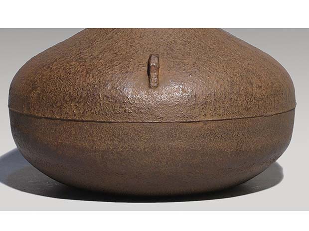 撫肩釜 宝暦時代 名越弥五郎(作) 十三代 大西清右衛門(孝信)箱書 | 古