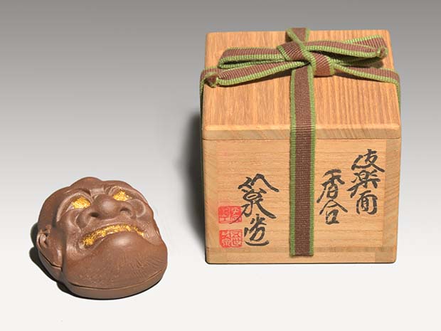 伎楽面香合 三浦竹泉(作) 共箱 | 古美術ささき