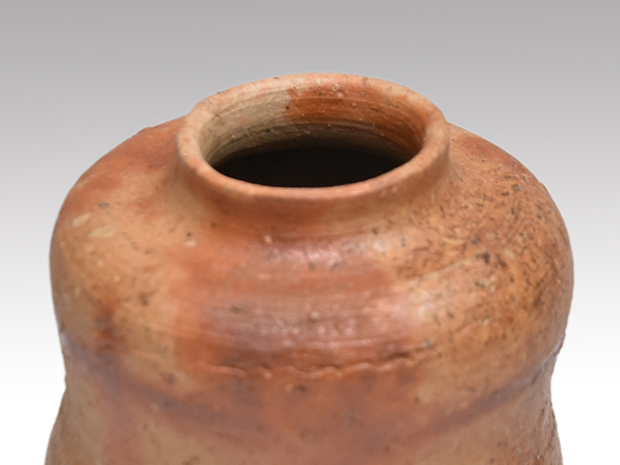 備前焼茶入 長十郎、木村友敬(作) 共箱 象牙蓋 仕服(荒磯金襴) | 古