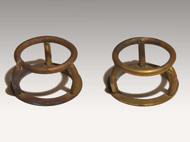 菊型燭台 一対(2個) 江戸末頃 | 古美術ささき