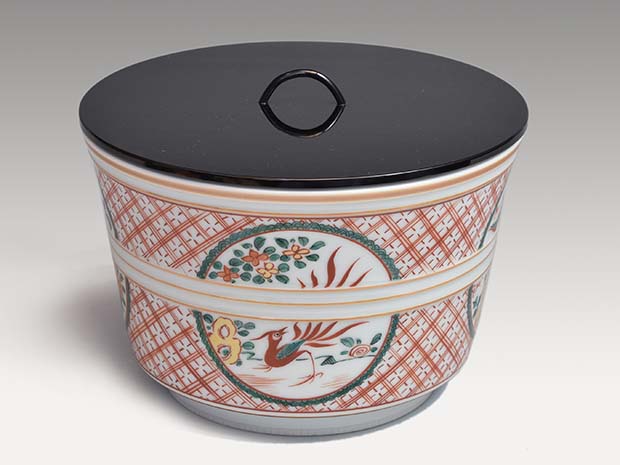 ☆ 三浦竹泉 清水焼 波兎蓋碗 ☆ 三浦竹泉 清水焼 波兎蓋碗