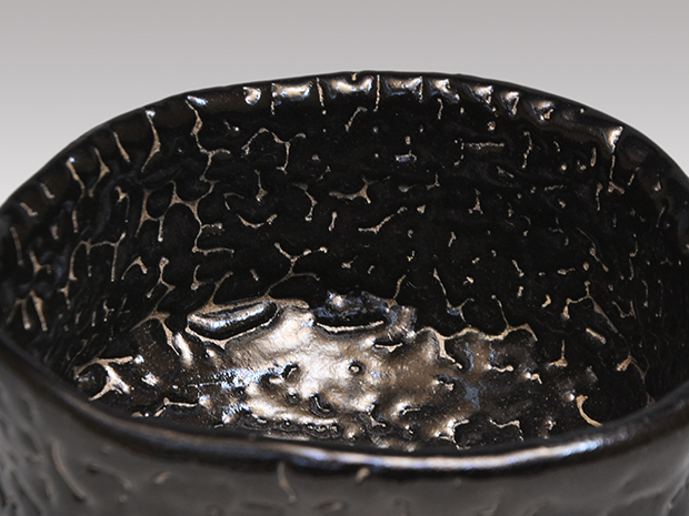 二代 加藤春鼎（造）黒引出し茶碗 三代 加藤春鼎（極め） | 古美術ささき