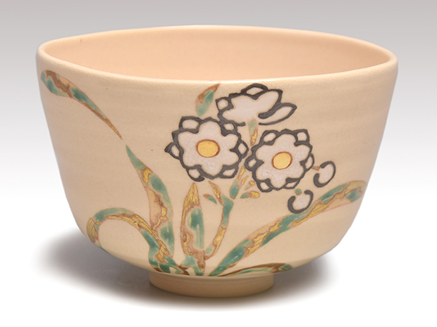 表千家14世而妙斎千宗旦御書付『仁清写秋草平茶碗』銘：虫の音 16代