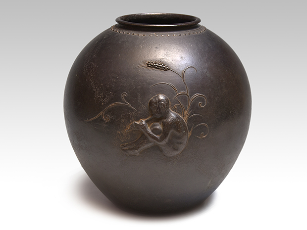 斑紫銅 古銅製 仏教美術 ダルマ 佐渡銅器 銅器 鋳物師