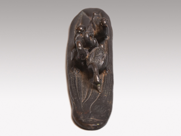 蝋型鋳銅文鎮 鳥紐 佐渡 本間琢磨(作) 共箱 | 古美術ささき