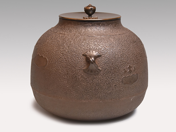 茶道茶懐石燗鍋七宝地紋釜師道彦