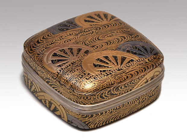 中国 古銅 唐銅 漢詩梅花刻 蓋物 四方箱 墨箱 M R8649 中国 古銅 唐銅