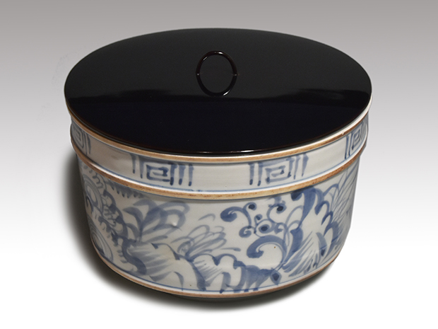 N331 皆具 『森里陶楽造』『仁清写扇面文』『水指 建水 蓋置 杓立