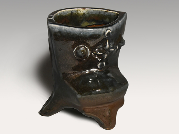 河井寛次郎 呉須貼文扁壷 河井紅葩識箱 | 古美術ささき