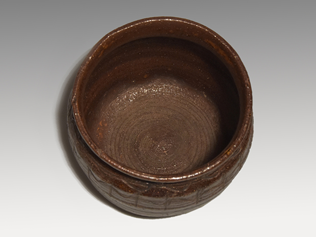 清水六兵衛 刷毛目不正型鉢 共箱 MA17 清水六兵衛 刷毛目不正型鉢 共箱