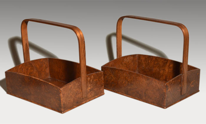 桑製 煙草盆一対 松江指物師 大谷忠次郎(作) 共箱 | 古美術ささき