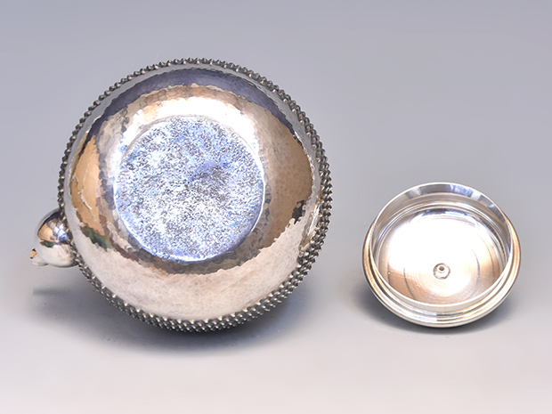 純銀刻印秀峰作茶器セット共箱付 重量1338g 煎茶道具骨董工芸最終価格