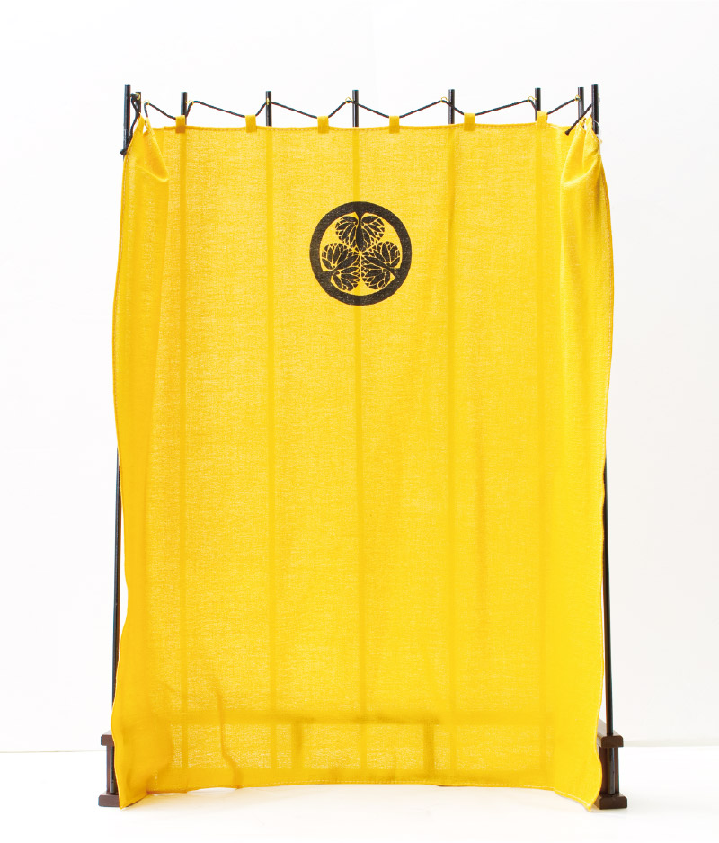 江戸時代大名上級武家絹本徳川譜代鳥居家旗指家紋老武将鎧烏帽子姿床几