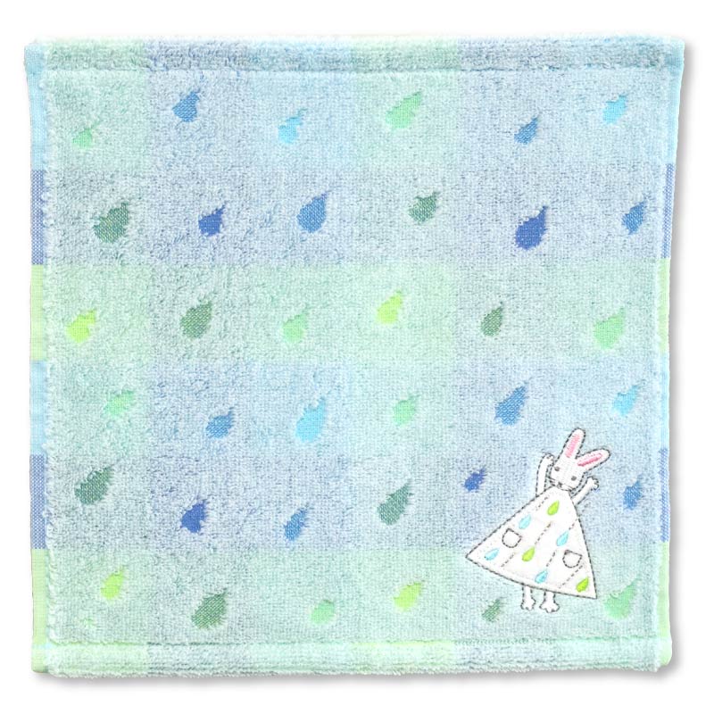 タオルハンカチ わたしのワンピース 雨模様 | こぐま社