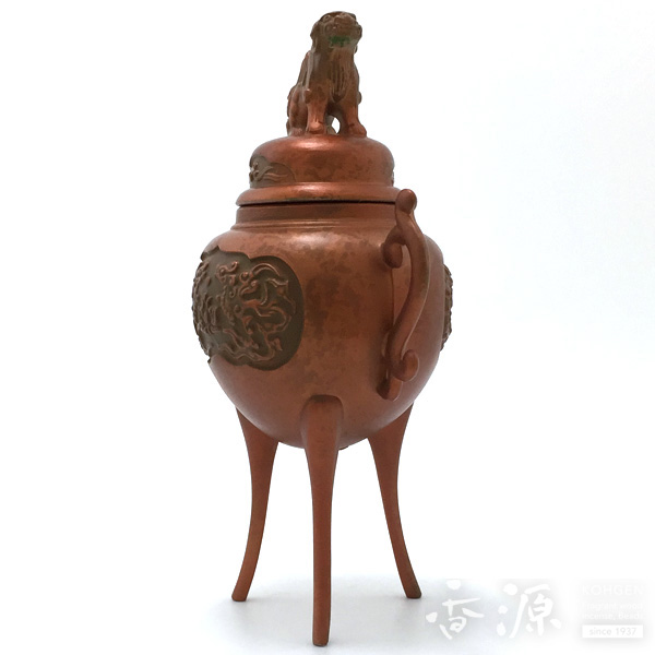 骨董 昭和 ビンテージ レトロ 高岡銅器 透し鳳凰 香炉 縁起物 風水