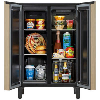 冷蔵庫 157L 2018年製 AQUA AQR-16H ミルク 2ドア 右開きタイプ 100L