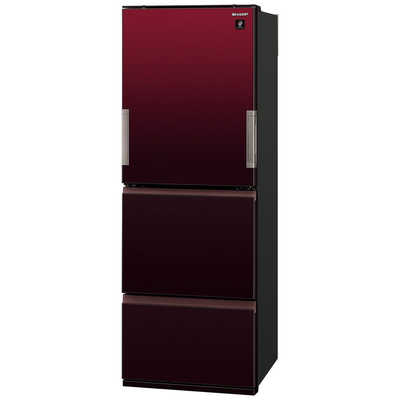 SHARP 2021年製 3ドア冷蔵庫 ワインレッド SHARP 2021年製 3ドア冷蔵庫