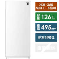 シャープ SHARP 冷凍庫 1ドア 126L 付け替えどっちもドア 冷凍冷蔵切替