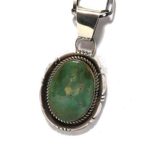 ターコイズ ペンダント インディアンジュエリー ナバホ族、Fred Peters
