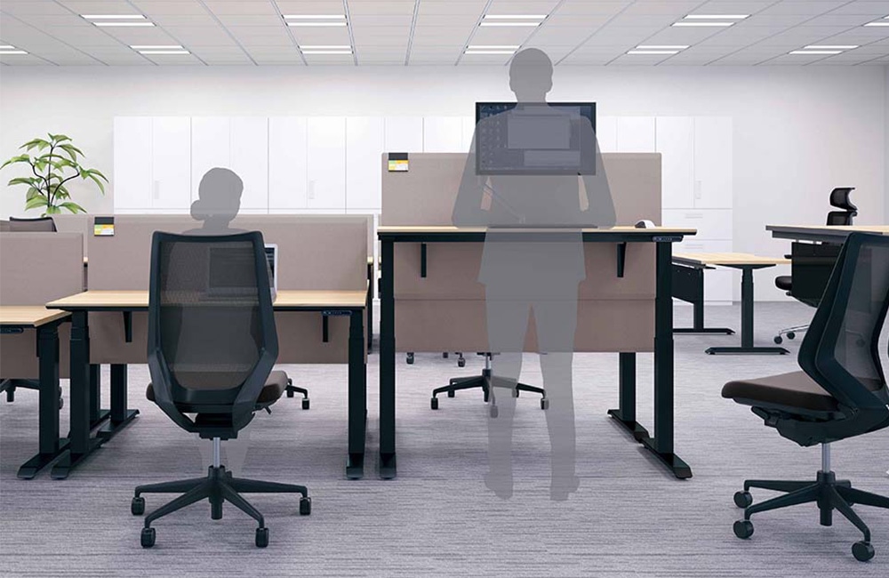 ウィルクハーンコンフェアスタッキングデスクサイドテーブルプレゼン会議