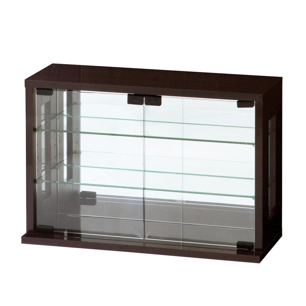 クロシオ 卓上コレクションケース横型 ダークブラウン 幅60×高さ40