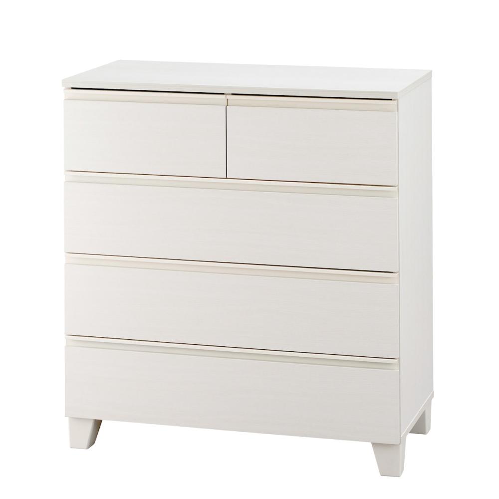 アイリスオーヤマ ウッドチェスト4段 脚付き オフホワイト WCHL