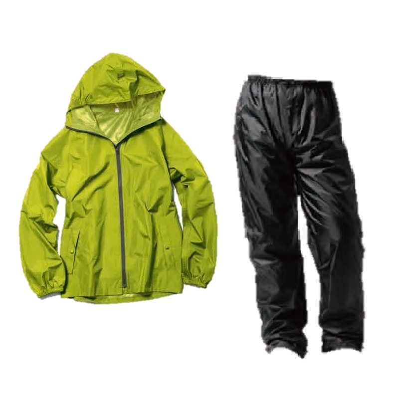 K＋WORKS 透湿軽量レインスーツ カーキ S K22ー02 の通販