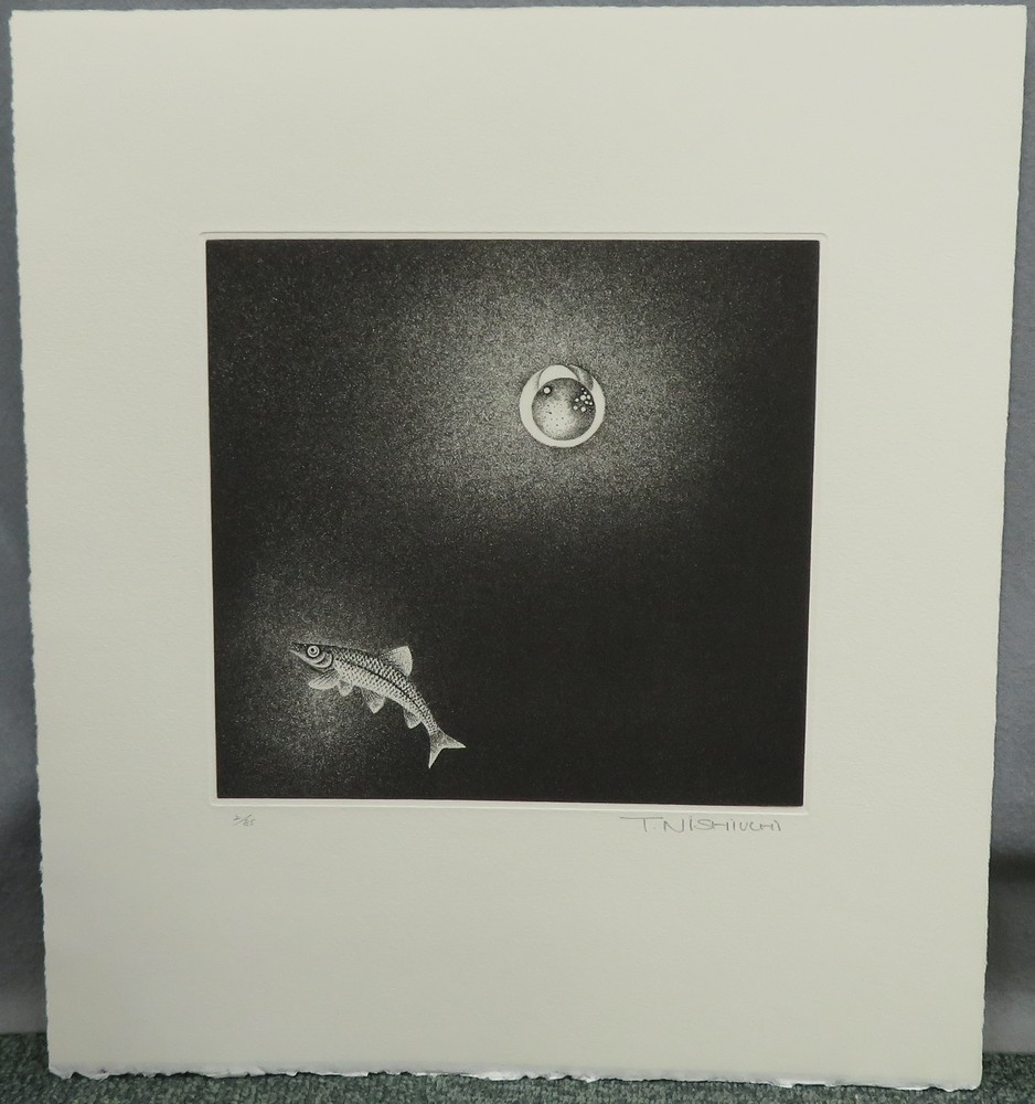 西内利夫 『琵琶湖の仲間たち』 [古美術こもれび] 骨董,掛軸,絵画の