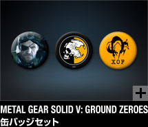L GEAR SOLID V GROUND ZEROES 缶バッジ 1点 L GEAR SOLID V GROUND