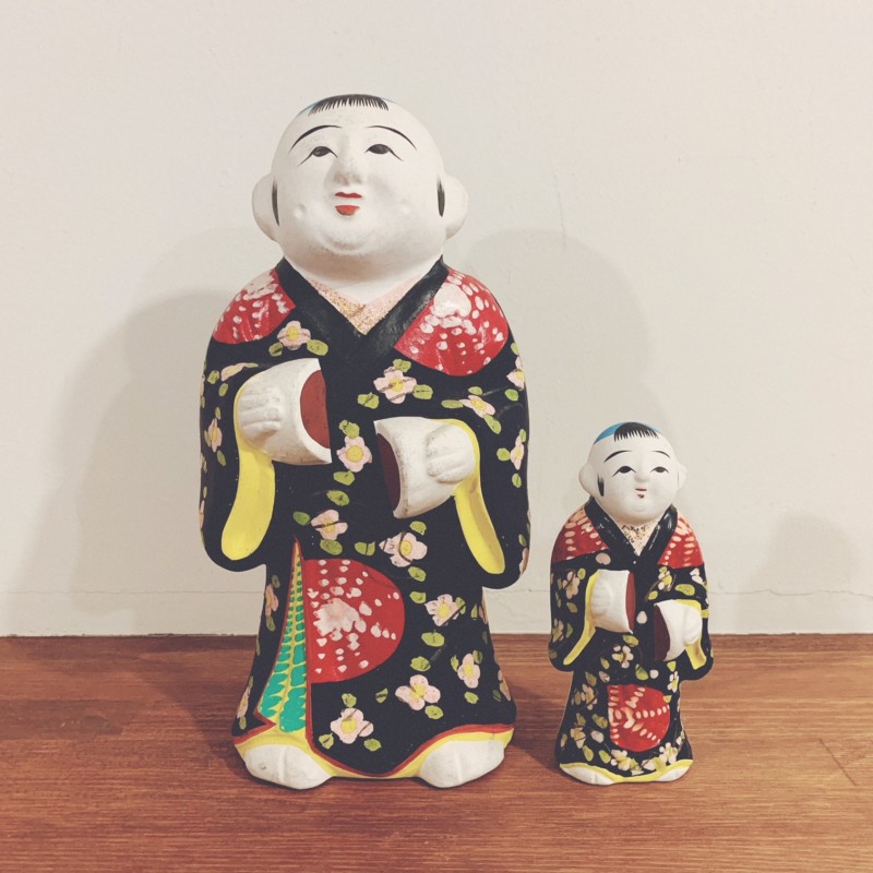 伏見人形『饅頭喰い』大サイズ ｜ 京都府 ｜ 郷土玩具・土人形 | 古本