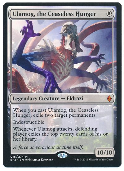 値下げ MTG 絶え間ない飢餓、ウラモグ 日本語版 テクスチャーfoil