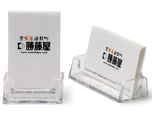 Amazon.co.jp: アクリル名刺スタンド 横置き 大容量 クリア卓上名刺