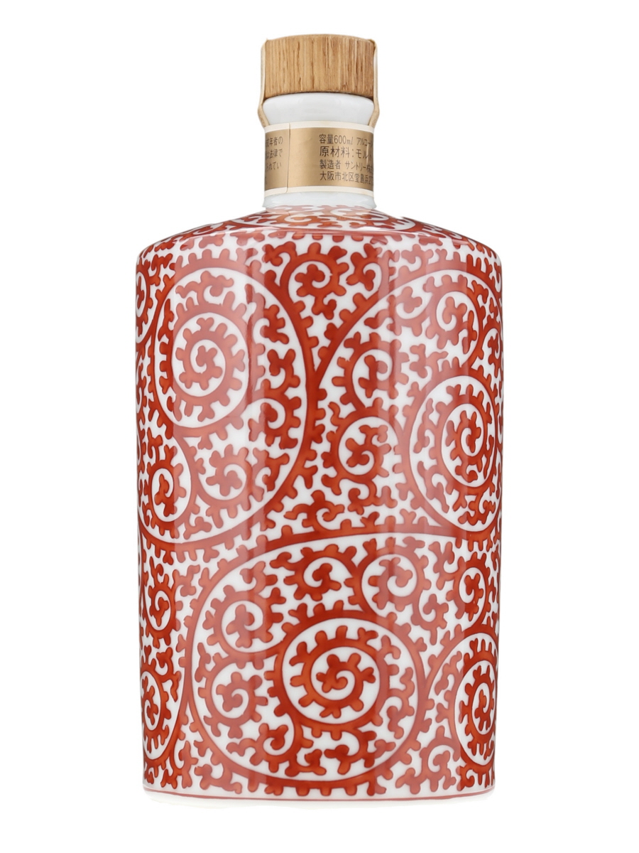 サントリー 白州 ピュアモルト 有田焼 赤絵蛸唐草「寿」文筒形瓶 600ml