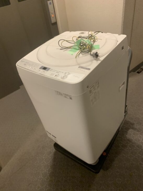 シャープ】ルームエアコン AY-N22N-Wと全自動電気洗濯機 ES-GE7D-Wを