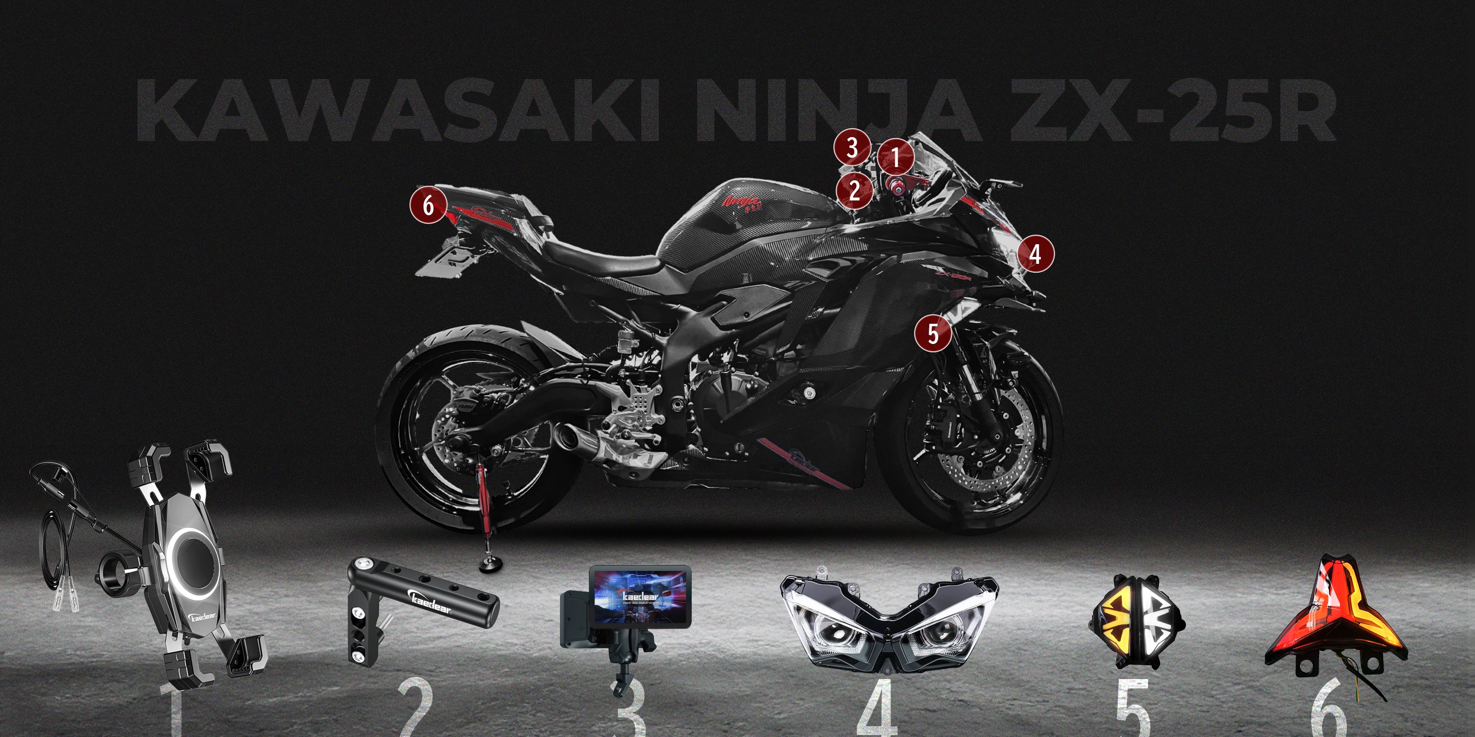 Kaedear公式(カエディア)】ZX-25R ninja カワサキニンジャ ヘッド