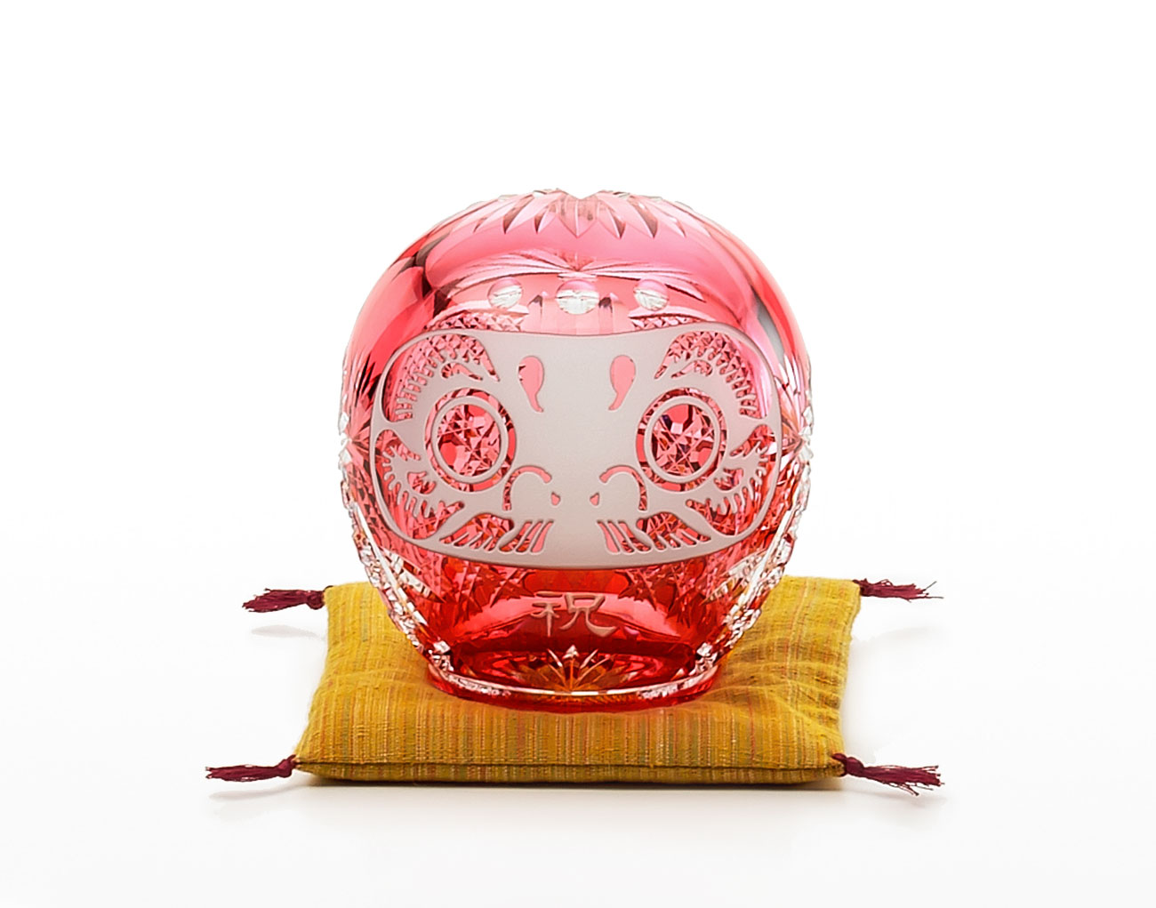 江戸切子 祝だるま（小） | カガミクリスタル