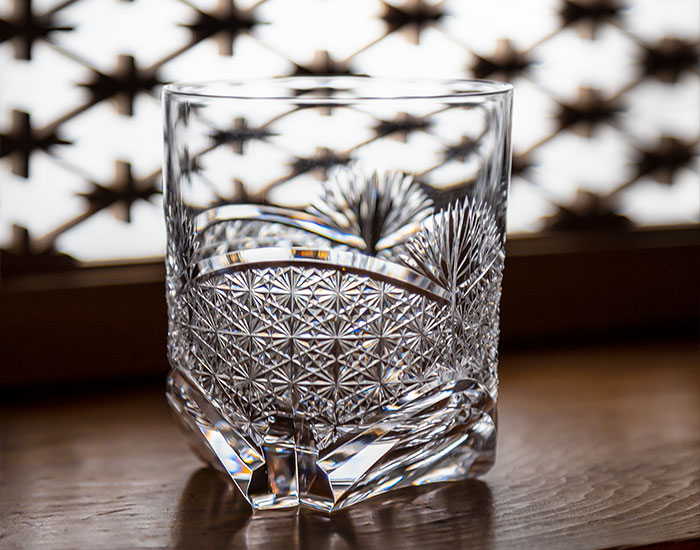KAGAMI 江戸切子 根本達也作 ロックグラス 江戸切子ロックタイプ 江戸