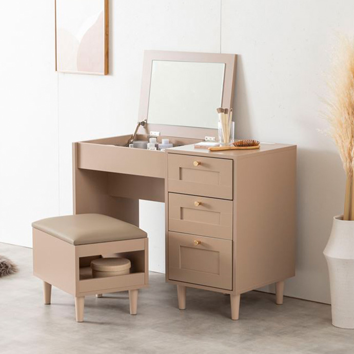 ドレッサー デスク 兼用 2点セット 幅80cm Calan 3色対応の通販情報