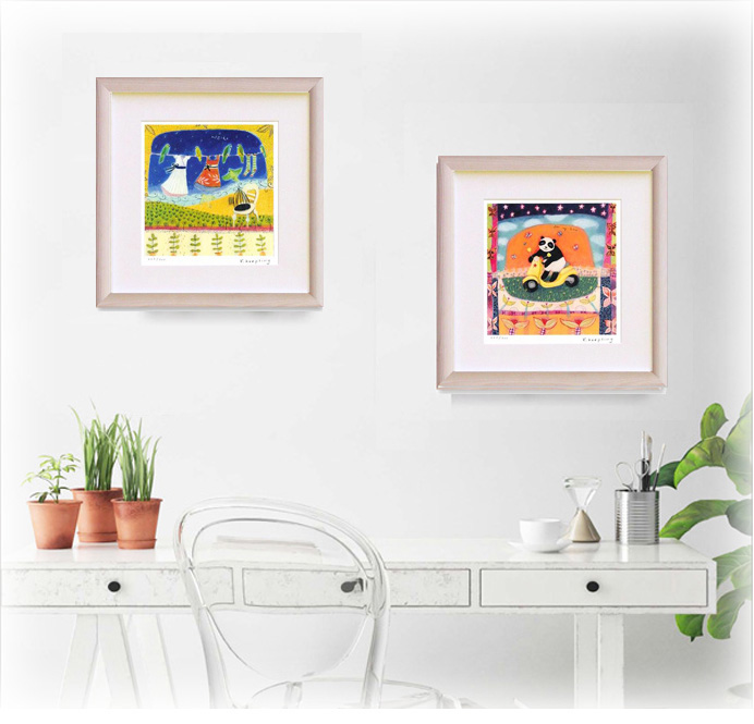 カレンホイプティング 原画 ライオン ライオン 版画