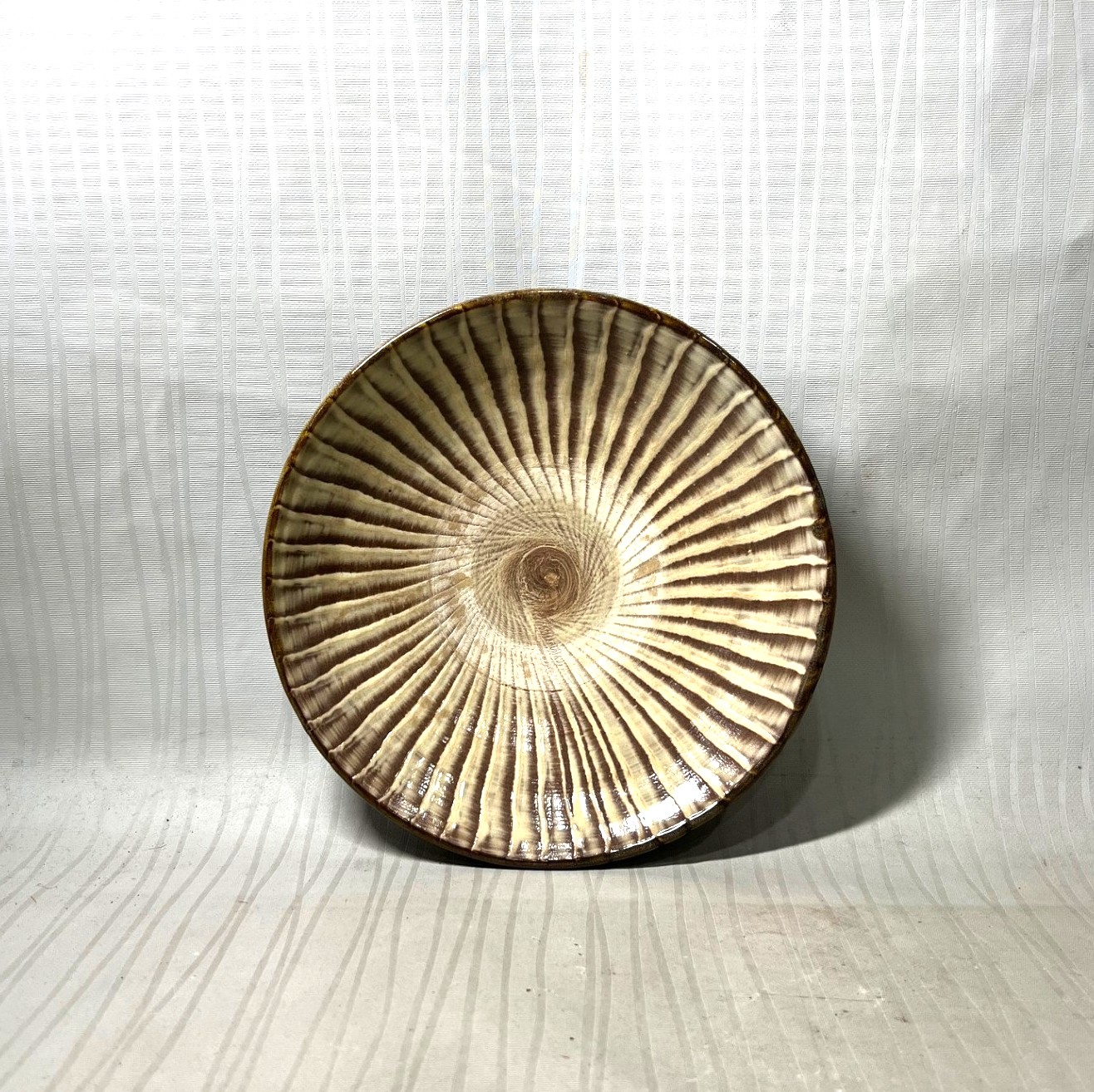 小鹿田焼 大皿 特大 50cm 骨董 小鹿田焼 特大皿 陶芸 骨董品