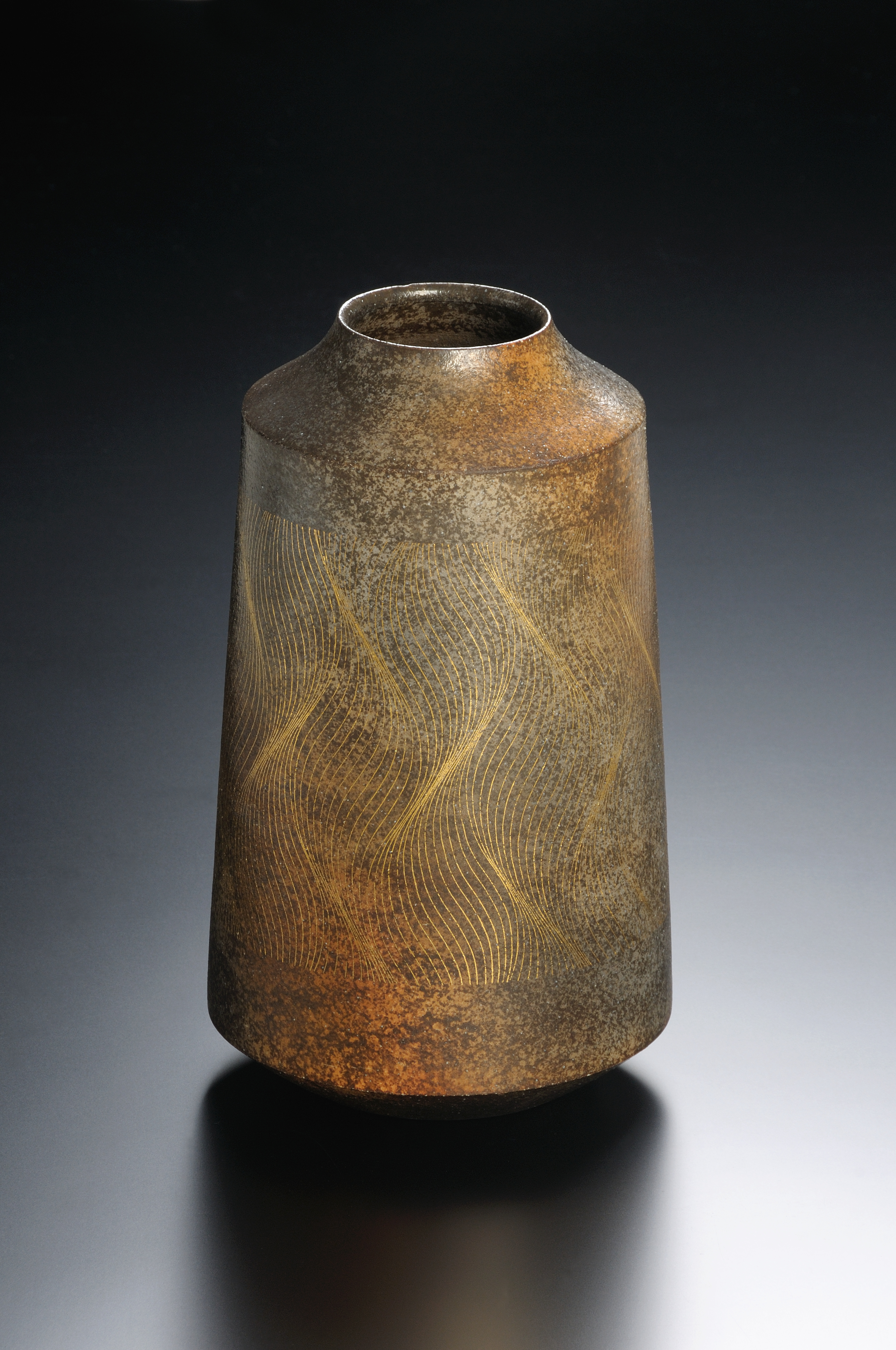 加藤一郎 金彩花器 53 加藤一郎金彩花器53