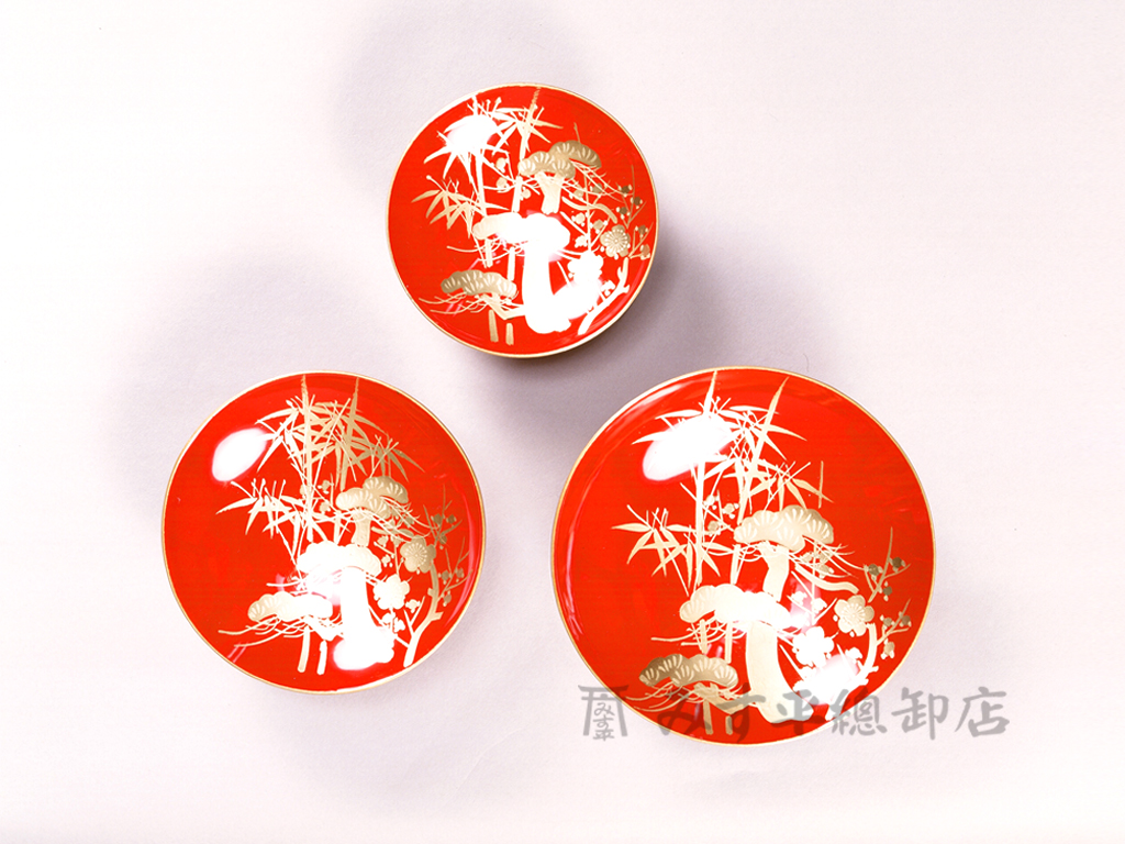 三ッ重盃(木盃) 松竹梅 | 神棚 神具の専門店 みす平總卸店 上野・浅草